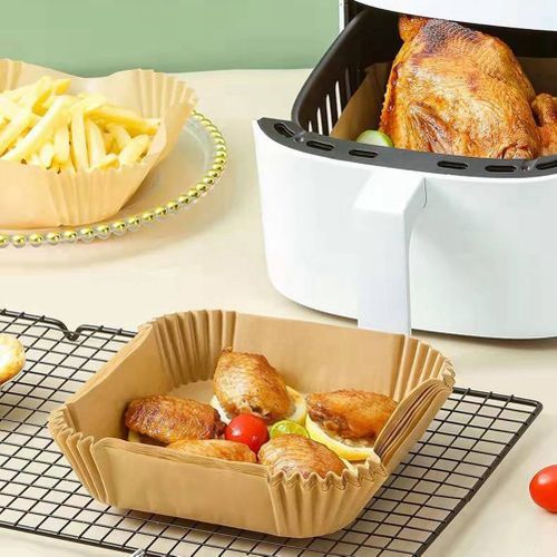 Air Fryer Parchment Paper Liners Non-Stick Disposable Air Fryer Liners  Basket Unperforated Round Parchment Paper Air Fryer Liners for Baking  Roasting