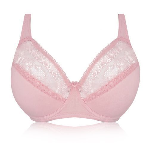 Fashion Women Padded Lace Bras Underwire Full Coverage Sheer