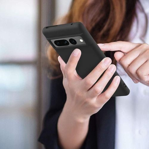product_image_name-Generic-Silicone Phone Case Compatible with Google Pixel 7 Pro, Soft Protective Smart Phone Case for Women Men, Durable Anti-Scratch Shockproof Phone Cover Black-3