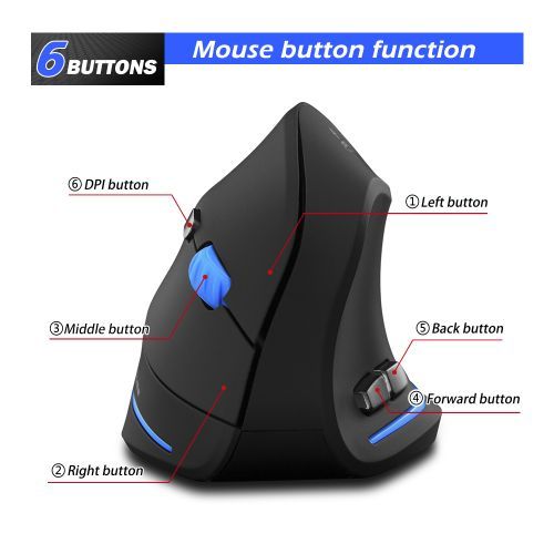 ZELOTES F-35A Vertical Wireless Gaming Mouse Adjustable @ Best Price ...