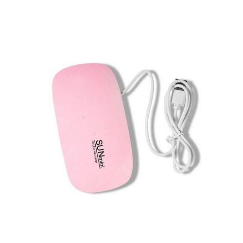 product_image_name-Generic-SUNmin 6W LED UV Nail Gel Polish Dryer Machine Curing Mini Foldable Lamp Light Pink USB Home Use Portable Machine-3