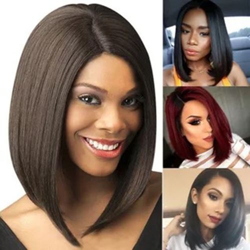 Medium short straight hairstyles hot sale