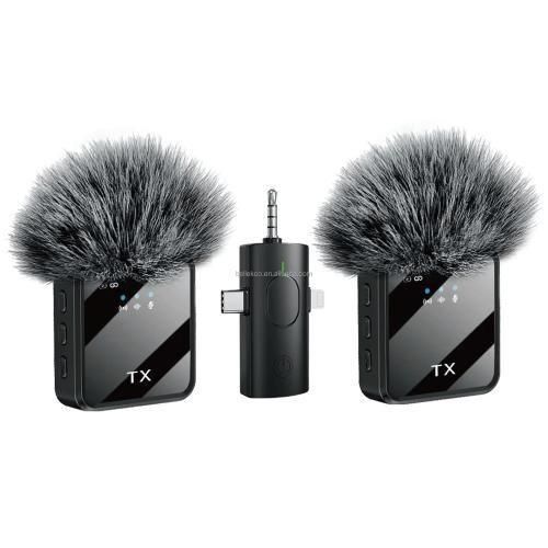 product_image_name-Generic-F11-2 Wireless Microphone 3-in-1 Wireless Mic Set - For iPhone, Type-C & Camera-1