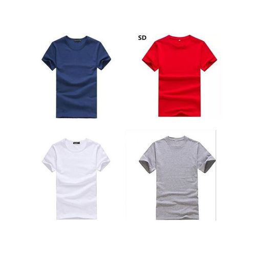 Fashion Heavy Duty Plain T Shirt-Navy Blue,Grey,Red And White @ Best ...