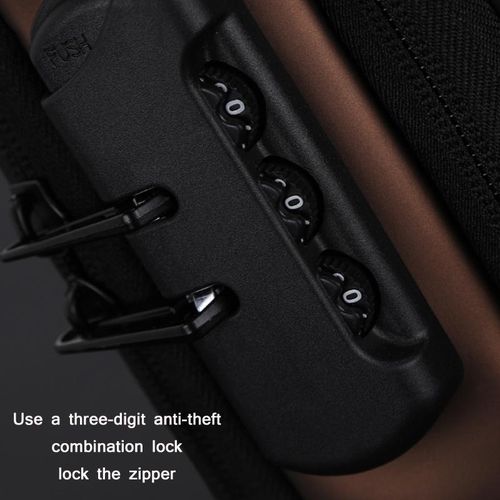 product_image_name-Generic-Men Multifunctional Waterproof Password Anti-theft Chest Bag - Black-5