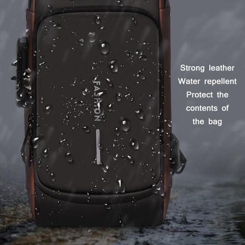 product_image_name-Generic-Men Multifunctional Waterproof Password Anti-theft Chest Bag - Black-6