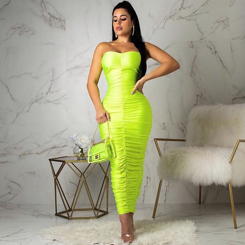 Lime green bandage dress 2025