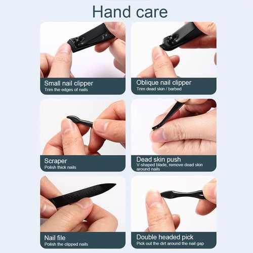 product_image_name-Generic-16pcs/set Nail Clipper Cutter Trimmer Ear Pick Grooming Kit-2