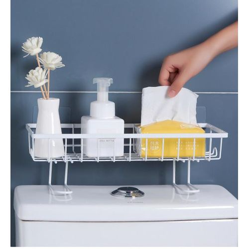 Bathroom and Kitchen Self Adhesive Wall Mounted Soap Stand and Bathroom  Shelves Self Stick