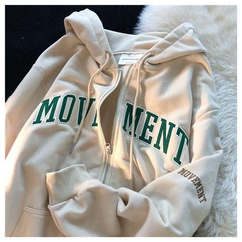 Generic Retro Letter Embroidery Hoodies Women Autumn Long Sleeve Loose Hoodie Streetwear Oversized Zip Up Hooded Sweatshirt Y2k Clothes Best Price Online Jumia Kenya
