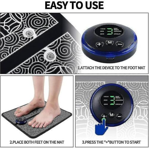 product_image_name-Generic-Vibrating Mechanical Ems Foot Massager Pain Relief Wireless Electric EMS Massage Machine, Charging-3