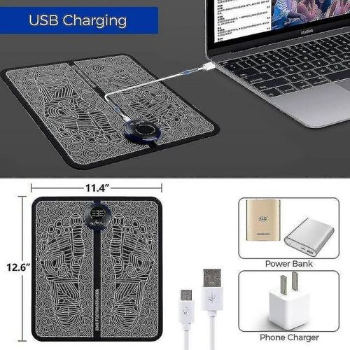 product_image_name-Generic-Vibrating Mechanical Ems Foot Massager Pain Relief Wireless Electric EMS Massage Machine, Charging-4