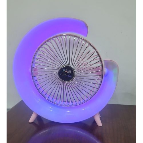 product_image_name-Plastic-Colourful desktop fan  light -3