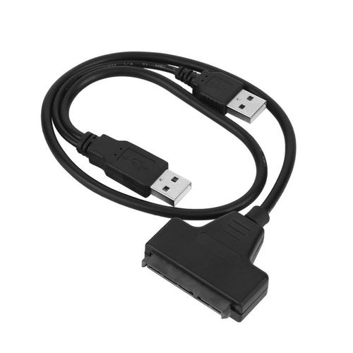 Generic USB 2.0 Male To 7+15P 22 Pin Able Adapter For 2.5 SSD/Ha