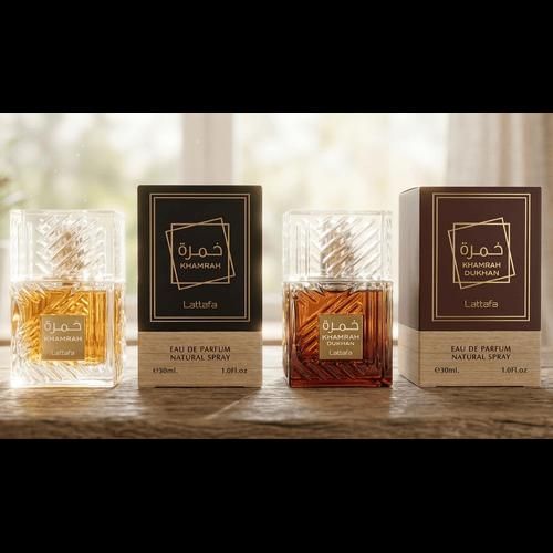 Lattafa 2pcs Khamrah+ Khamrah Dukhan Perfume Set (30ml