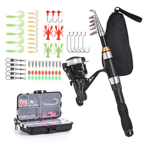 Leo Fishing Rod Reel Combo Full Kit 1.5m Telescopic Fishing Rod @ Best  Price Online