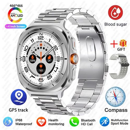 Generic For Samsung Galaxy Watch 7 Ultra GPS Compass Smart Watch Outdoor Sports Man AMOLED BT Call IP68 Galaxy 6 Upgraded Smartwatch Men Best Price Online Jumia Kenya