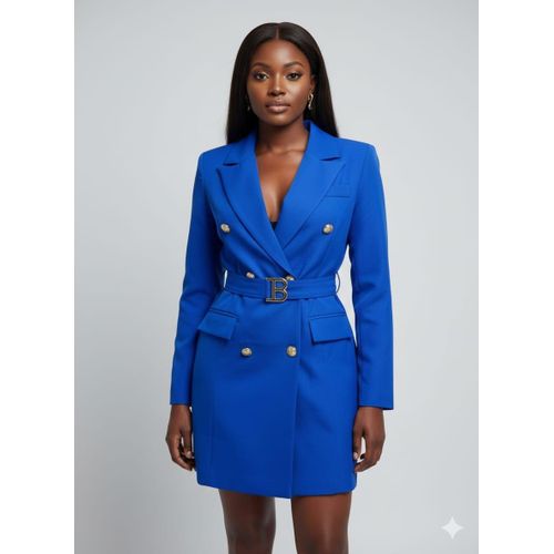 Classic Women's Luxe Noir Gold-Button Belted Blazer Dress Size M to XXL @  Best Price Online | Jumia Kenya