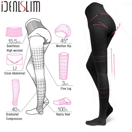 Fashion High Waist Medical Compression Pantyhose For Varicose