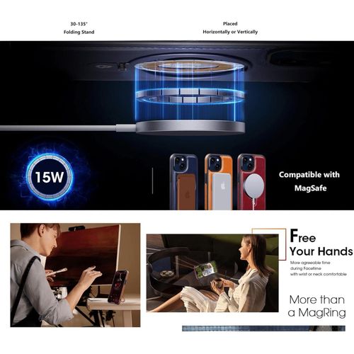 product_image_name-Generic-Premium Magnetic Leather iPhone Ip12 Back Cover with Stand – Elegant, Shockproof & MagSafe Compatible-6