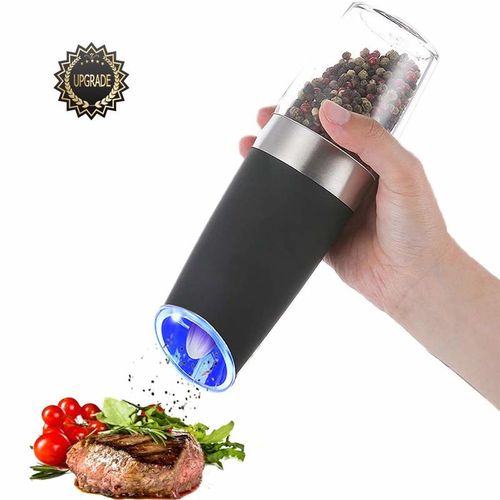 Electric Automatic Mill Pepper and Salt Grinder LED Light Peper Spice Grain  Mills Porcelain Grinding Core Mill Kitchen Tools