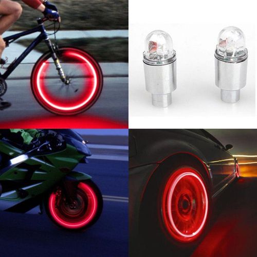 Generic Red 2pcs Wheel Light Tyre LED Light Lamp Tire Air Valve Stem Cap Waterproof Colorful Wheel Spokes Flash Lights Bike Car Motorcycle Best Price Online Jumia Kenya