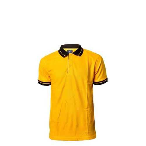 Extreme Felix Frank Black Polo T-Shirt with Yellow Collar @