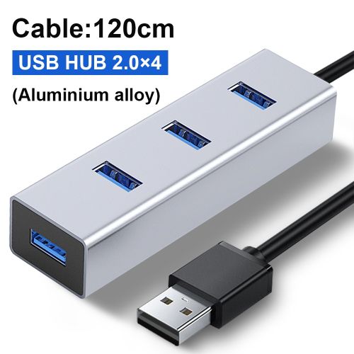 Usb 3.0 Usb 2.0 7 Ports Hub Splitter Adapter Cable Length 120cm For Desktop  Pc Laptop Keyboard Mous