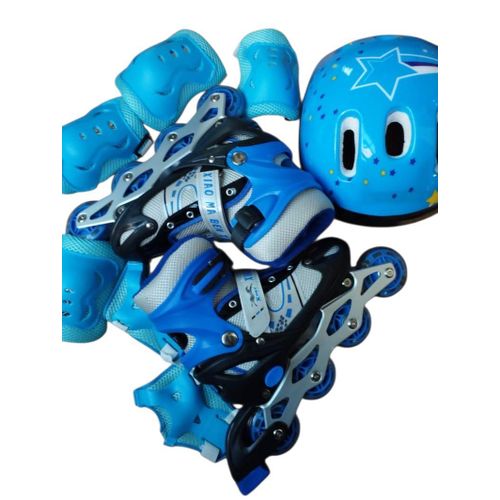 product_image_name-Generic-Full Kit Blue Complete Set Roller Skating Shoes All sizes with Helmet and Protective Guards-2