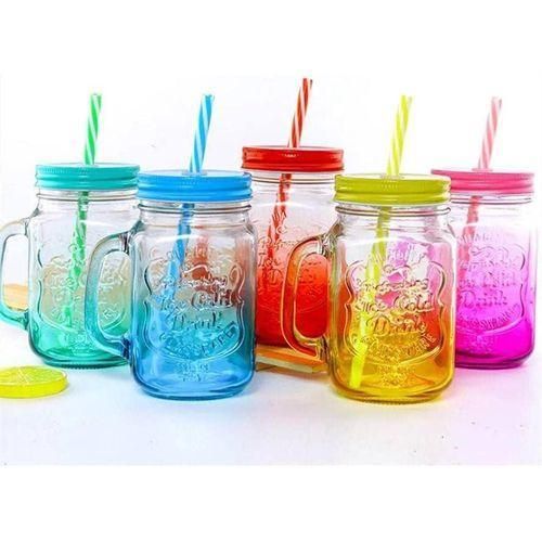 product_image_name-Generic-Mixed colours Glass smoothie jars -5
