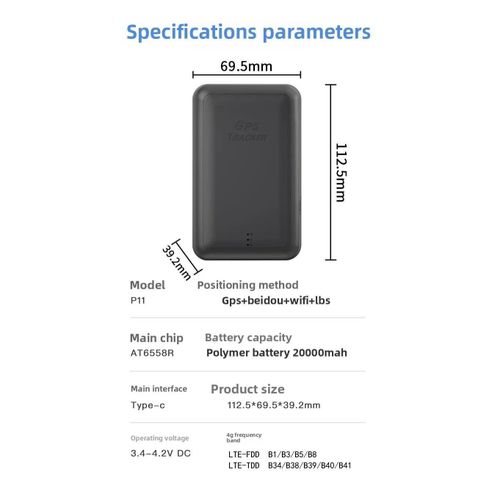 product_image_name-Generic-Car GPS Tracker with Long Standby Wireless Charging Strong Magnetic Locator Beidou Navigation System GPS Tracker-3