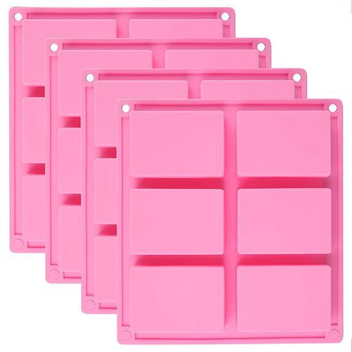 Soap Silicone Molds 6Cavity Rectangle Silicone Mold & 6 Pcs Small