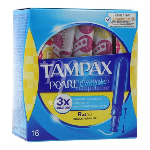 Tampax Compak Pearl Regular Applicator 18 Tampons @ Best Price