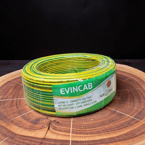 product_image_name-Evin- Yellow Green 2.5mm Single Core Solid Copper Wire with Flame Resistant PVC Indoor Electrical Wiring Cable-1