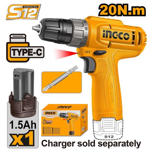 product_image_name-Ingco-CDLI12456 Cordless drill 20Nm 12v-1