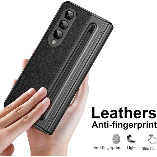 product_image_name-Generic-Samsung Galaxy Fold 3 Luxury Foldino Leather Case with S Pen Slot, Hinge Camera Protection-3