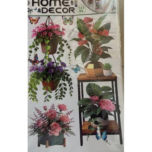 product_image_name-Generic-Home & Decor 3D Floral & Plant Sticker Sheet-1