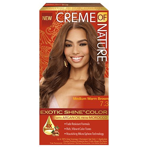 product_image_name-Creme Of Nature-Gel Hair Color - MEDIUM WARM BROWN #7.3 (45g + 14.17ml + 11g)-1