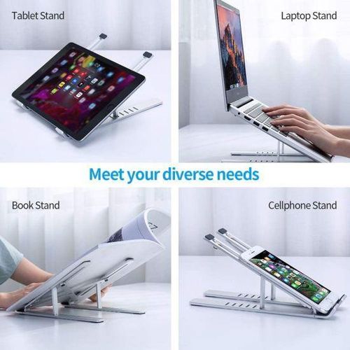 product_image_name-Generic-Metallic Foldable Adjustable Laptop & Tablet Stand – 7-Angle Design-1