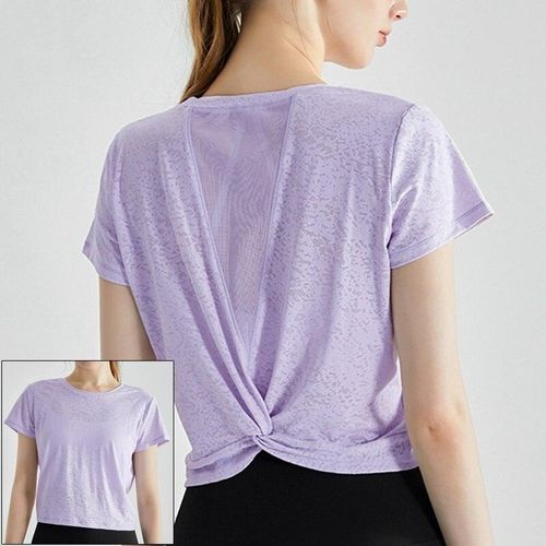 Generic Cloud Hide Women Sports Cover-up Home Gym Shirt Plus Size Yoga Top  Fitness T-Shirts Workout Short Sleeve Cover up Sportswear @ Best Price  Online
