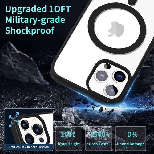 product_image_name-Generic-Black Acrylic Clear Back TPU Sides with Tactile Buttons and Magnet for Magsafe Back Cover Case for iPhone 12 Pro-3