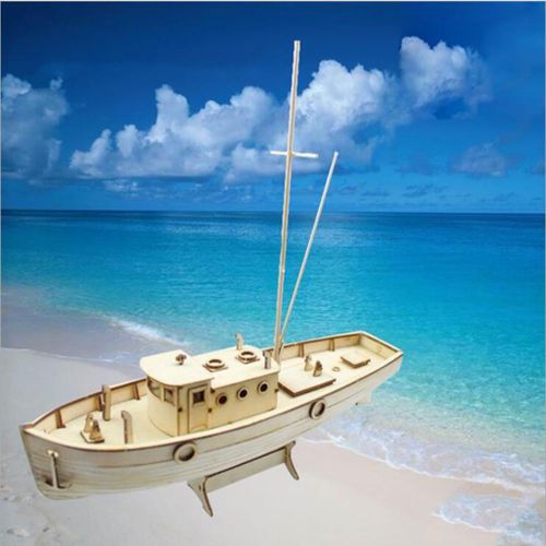 Generic 1/30 Model Wooden Fishing Boat Toy Gift For Children @ Best Price  Online