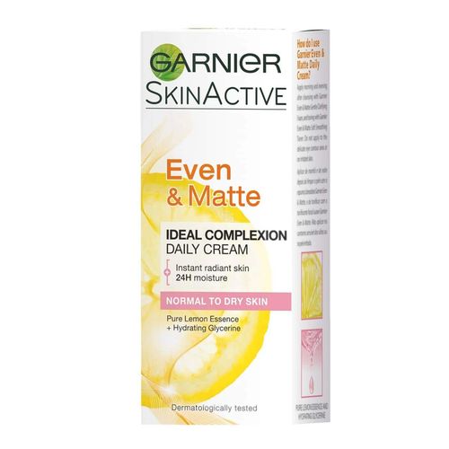 Garnier Even & Matte Normal To Dry Skin Face Moisturizer 40ml. Best