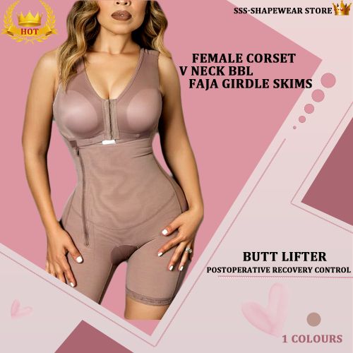 Woman Body Shaper Belly Sheath Corset High Girdle Post-surgical Use  Slimming Compression Garment Tummy Full Shapewears