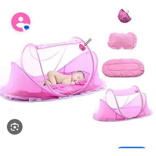 product_image_name-Generic- Baby zip closer mosquito net colour pink-1
