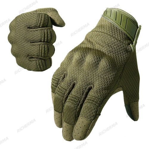 Full Finger Tactical Gloves -Black (XL) Anti-Skid Protective Gear for  Motorcycle