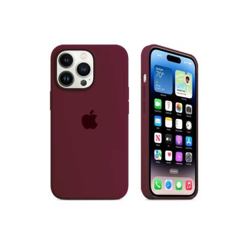 product_image_name-Generic-iPhone 15 Pro Max Soft Silicone Back Cover, Anti-Fingerprint Äž Maroon, Shockproof Protection, and Slim Fit Protection-3