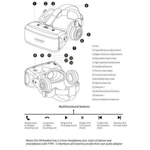product_image_name-VR SHINECON-Shinecon G06EB Virtual Reality Glasses – Premium Build & Adjustable Focus-4