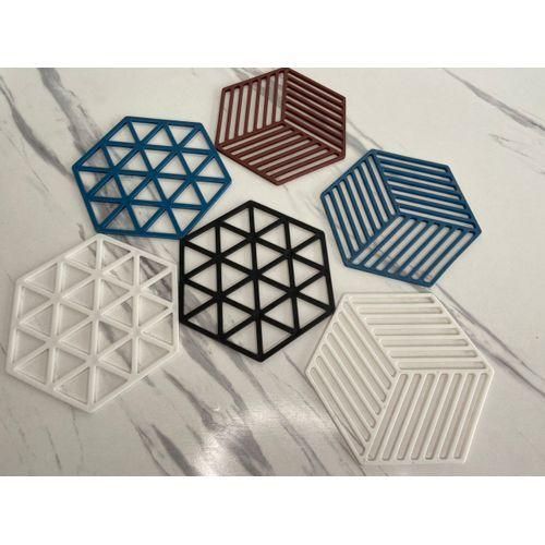 product_image_name-Fashion-Hexagon Coaster Cup Pad Insulation Heat Pad Hot Drink Cup Holder Mug Coasters-4