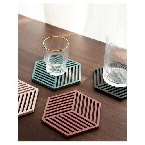 product_image_name-Fashion-Hexagon Coaster Cup Pad Insulation Heat Pad Hot Drink Cup Holder Mug Coasters-5